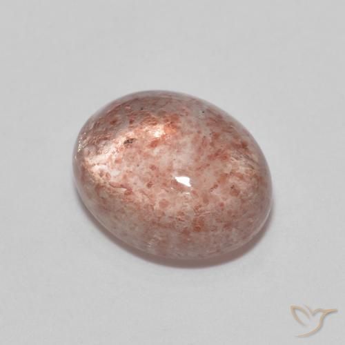 9,17 ctw natürlicher rose-rosa Erdbeerquarz, Oval, Transparent