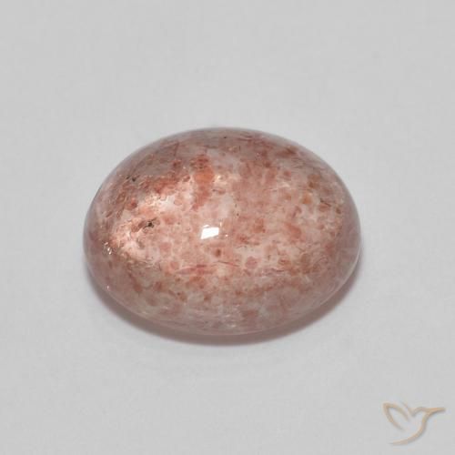 9,17 ctw natürlicher rose-rosa Erdbeerquarz, Oval, Transparent