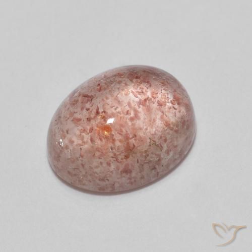 2.37ct Natürlicher Mittelrosa Erdbeerquarz, Oval, Transparent