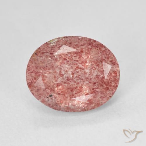 4.75ct Natürlicher Medium Light-Pink Erdbeerquarz, Oval, Lichtdurchlässig
