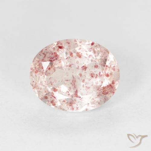 2.70ct Natürlicher Erdiges Rosa Erdbeerquarz, Oval, Transparent