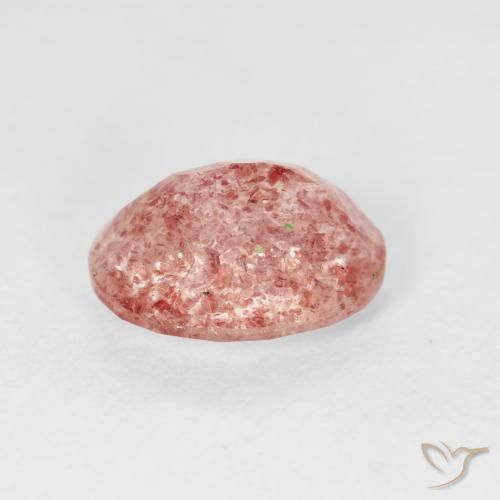 9,17 ctw natürlicher rose-rosa Erdbeerquarz, Oval, Transparent