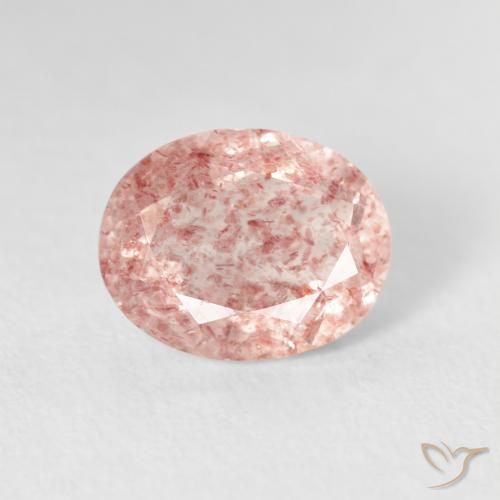 2.76ct Natürlicher Erdiges Rosa Erdbeerquarz, Oval, Transparent