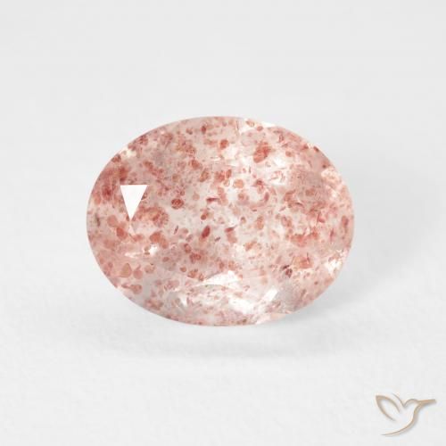 2.70ct Natürlicher Erdiges Rosa Erdbeerquarz, Oval, Transparent