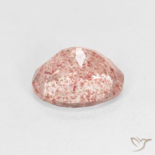 9,17 ctw natürlicher hellrose-rosa Erdbeerquarz, Oval, Transparent