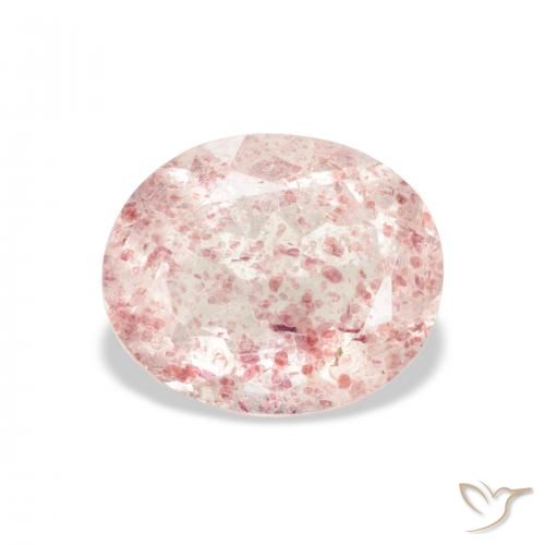 3.35ct Natürlicher Erdiges Rosa Erdbeerquarz, Oval, Transparent
