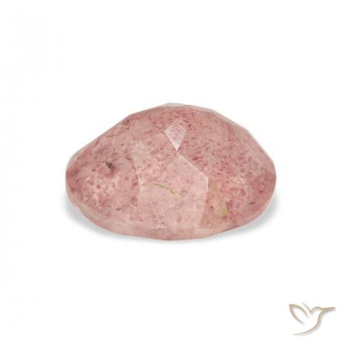 9,17 ctw natürlicher Medium Light-Pink Erdbeerquarz, Oval, Transparent