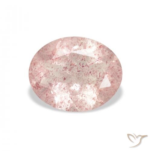2.74ct Natürlicher orange-rosa Erdbeerquarz, Oval, Transparent