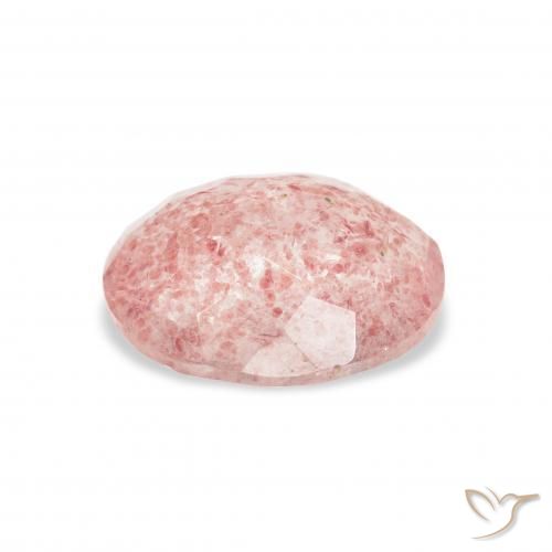 9,17 ctw natürlicher Erdiges Rosa Erdbeerquarz, Oval, Transparent