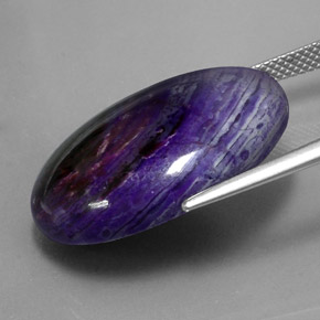 27,34 ctw natürlicher mehrfarbiger Sugilit, Oval Schliff, Lichtundurchlässig
