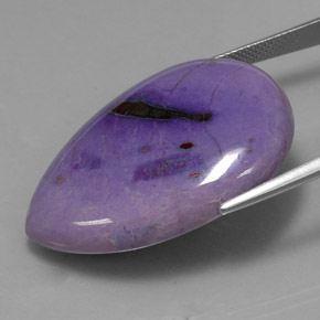 52,37 ctw natürlicher mehrfarbiger Sugilit, Birnenform, Lichtundurchlässig