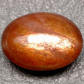 49,49 ctw natürlicher brauner Sonnenstein, Oval Schliff, Lichtundurchlässig