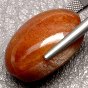 49,49 ctw natürlicher brauner Sonnenstein, Oval Schliff, Lichtundurchlässig