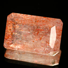 7,73 ctw natürlicher orangefarbener Sonnenstein, Transparent, Transparent / Lichtdurchlässig
