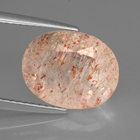 3,75 ctw natürlicher orangefarbener Sonnenstein, Transparent, Transparent / Lichtdurchlässig