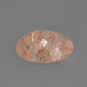 3,75 ctw natürlicher orangefarbener Sonnenstein, Transparent, Transparent / Lichtdurchlässig
