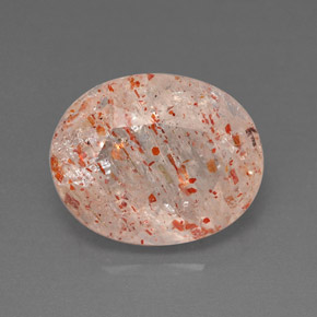 3,87 ctw natürlicher orangefarbener Sonnenstein, Transparent, Transparent / Lichtdurchlässig