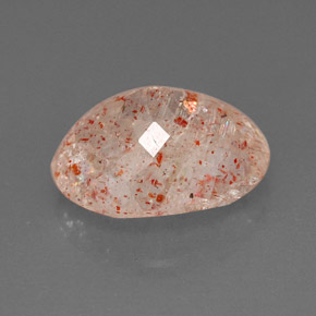3,87 ctw natürlicher orangefarbener Sonnenstein, Transparent, Transparent / Lichtdurchlässig