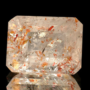 2,89 ctw natürlicher orangefarbener Sonnenstein, Transparent, Transparent / Lichtdurchlässig