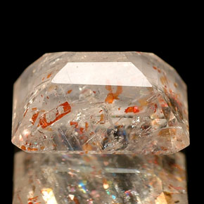 2,89 ctw natürlicher orangefarbener Sonnenstein, Transparent, Transparent / Lichtdurchlässig