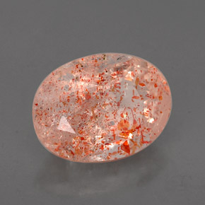 2,26 ctw natürlicher orangefarbener Sonnenstein, Transparent, Transparent / Lichtdurchlässig