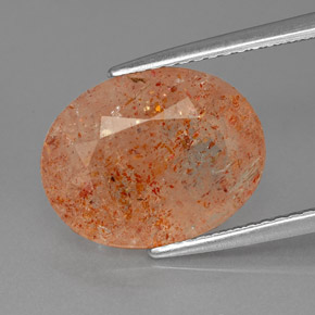 4,70 ctw natürlicher orangefarbener Sonnenstein, Transparent, Transparent / Lichtdurchlässig