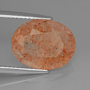 4,70 ctw natürlicher orangefarbener Sonnenstein, Transparent, Transparent / Lichtdurchlässig