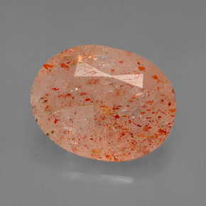3,26 ctw natürlicher orangefarbener Sonnenstein, Transparent, Transparent / Lichtdurchlässig