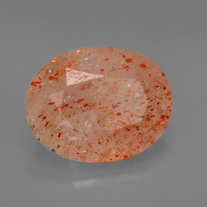 3,26 ctw natürlicher orangefarbener Sonnenstein, Transparent, Transparent / Lichtdurchlässig