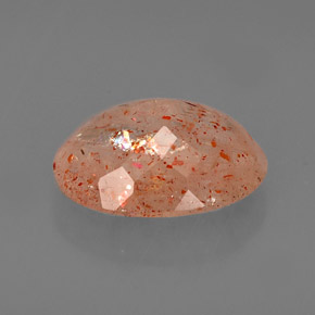3,26 ctw natürlicher orangefarbener Sonnenstein, Transparent, Transparent / Lichtdurchlässig