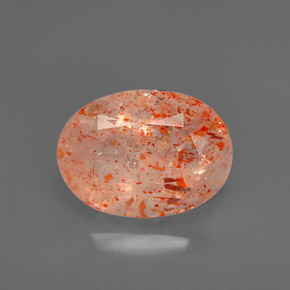 2,63 ctw natürlicher orangefarbener Sonnenstein, Transparent, Transparent / Lichtdurchlässig