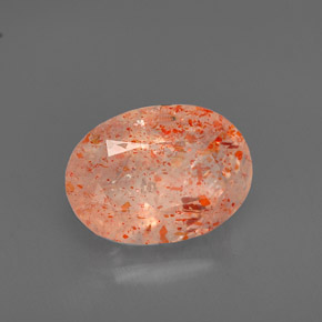 2,63 ctw natürlicher orangefarbener Sonnenstein, Transparent, Transparent / Lichtdurchlässig