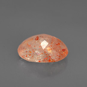 2,63 ctw natürlicher orangefarbener Sonnenstein, Transparent, Transparent / Lichtdurchlässig