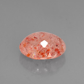 2,66 ctw natürlicher orangefarbener Sonnenstein, Transparent, Transparent / Lichtdurchlässig