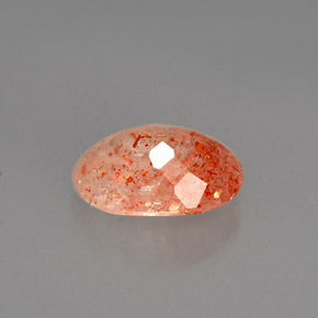 1,75 ctw natürlicher orangefarbener Sonnenstein, Transparent, Transparent / Lichtdurchlässig