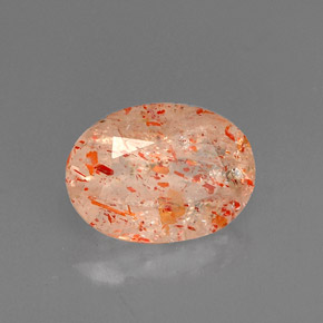 1,31 ctw natürlicher orangefarbener Sonnenstein, Transparent, Transparent / Lichtdurchlässig