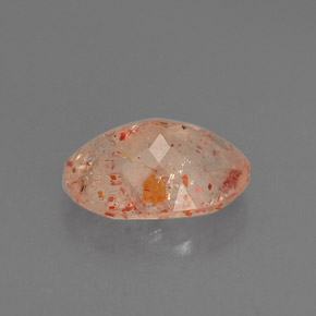 1,31 ctw natürlicher orangefarbener Sonnenstein, Transparent, Transparent / Lichtdurchlässig