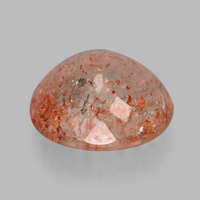 2,80 ctw natürlicher orangefarbener Sonnenstein, Transparent, Transparent / Lichtdurchlässig