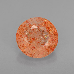 1,96 ctw natürlicher orangefarbener Sonnenstein, Transparent, Transparent / Lichtdurchlässig