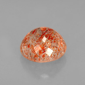 1,41 ctw natürlicher orangefarbener Sonnenstein, Transparent, Transparent / Lichtdurchlässig