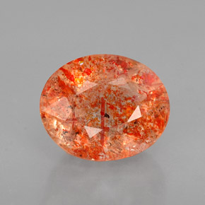 1,83 ctw natürlicher orangefarbener Sonnenstein, Transparent, Transparent / Lichtdurchlässig