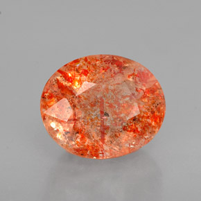 1,83 ctw natürlicher orangefarbener Sonnenstein, Transparent, Transparent / Lichtdurchlässig