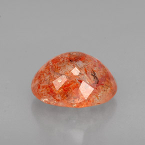 1,83 ctw natürlicher orangefarbener Sonnenstein, Transparent, Transparent / Lichtdurchlässig