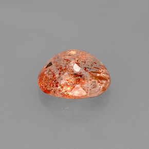 1,58 ctw natürlicher orangefarbener Sonnenstein, Transparent, Transparent / Lichtdurchlässig