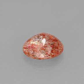 1,46 ctw natürlicher orangefarbener Sonnenstein, Transparent, Transparent / Lichtdurchlässig