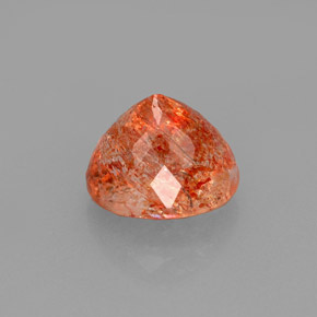 1,94 ctw natürlicher orangefarbener Sonnenstein, Transparent, Transparent / Lichtdurchlässig