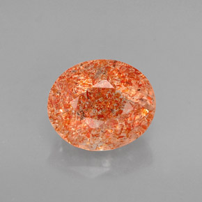 1,58 ctw natürlicher orangefarbener Sonnenstein, Transparent, Transparent / Lichtdurchlässig
