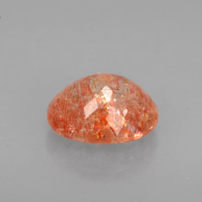 1,58 ctw natürlicher orangefarbener Sonnenstein, Transparent, Transparent / Lichtdurchlässig