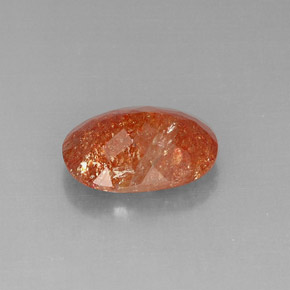 5,96 ctw natürlicher orangefarbener Sonnenstein, Transparent, Transparent / Lichtdurchlässig