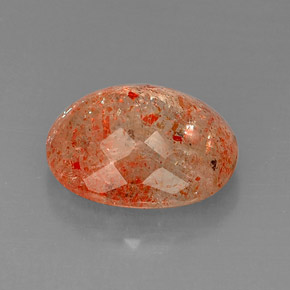 14,03 ctw natürlicher orangefarbener Sonnenstein, Transparent, Transparent / Lichtdurchlässig